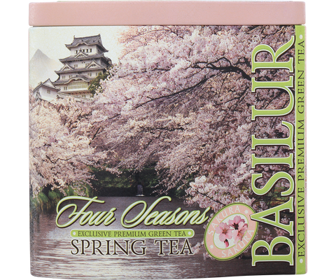 Spring Tea Tin Caddy - Premium Green Tea -100g Loose Leaf