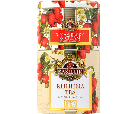 Two Layer Caddy - Strawberry & Cream and Ruhuna Tea - 100g Loose Leaf Tea