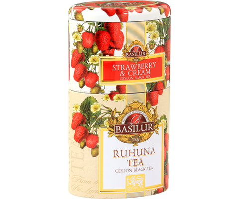 Two Layer Caddy - Strawberry & Cream and Ruhuna Tea - 100g Loose Leaf Tea