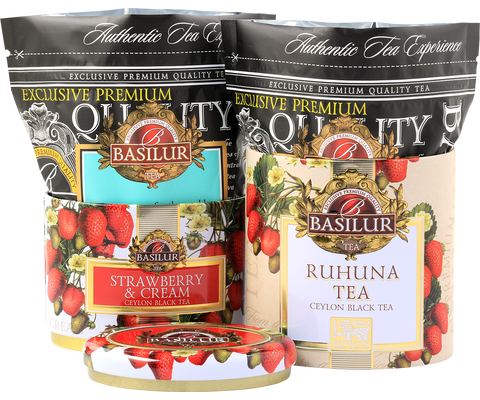 Two Layer Caddy - Strawberry & Cream and Ruhuna Tea - 100g Loose Leaf Tea