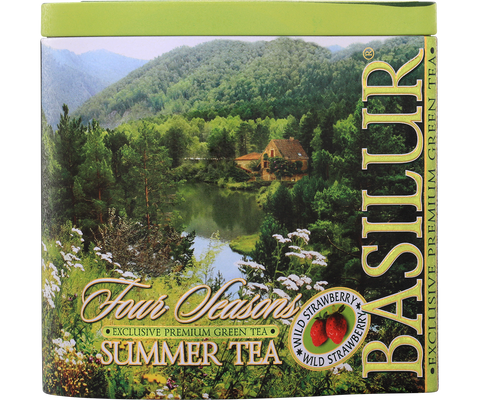 Summer Tea Tin Caddy - 100g Loose Leaf Sencha Green Tea