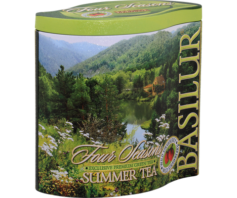 Summer Tea Tin Caddy - 100g Loose Leaf Sencha Green Tea